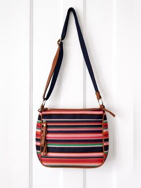 Gal Pal Crossbody Bag | Striped Multicolor | Adjustable Strap | Casual Everyday
